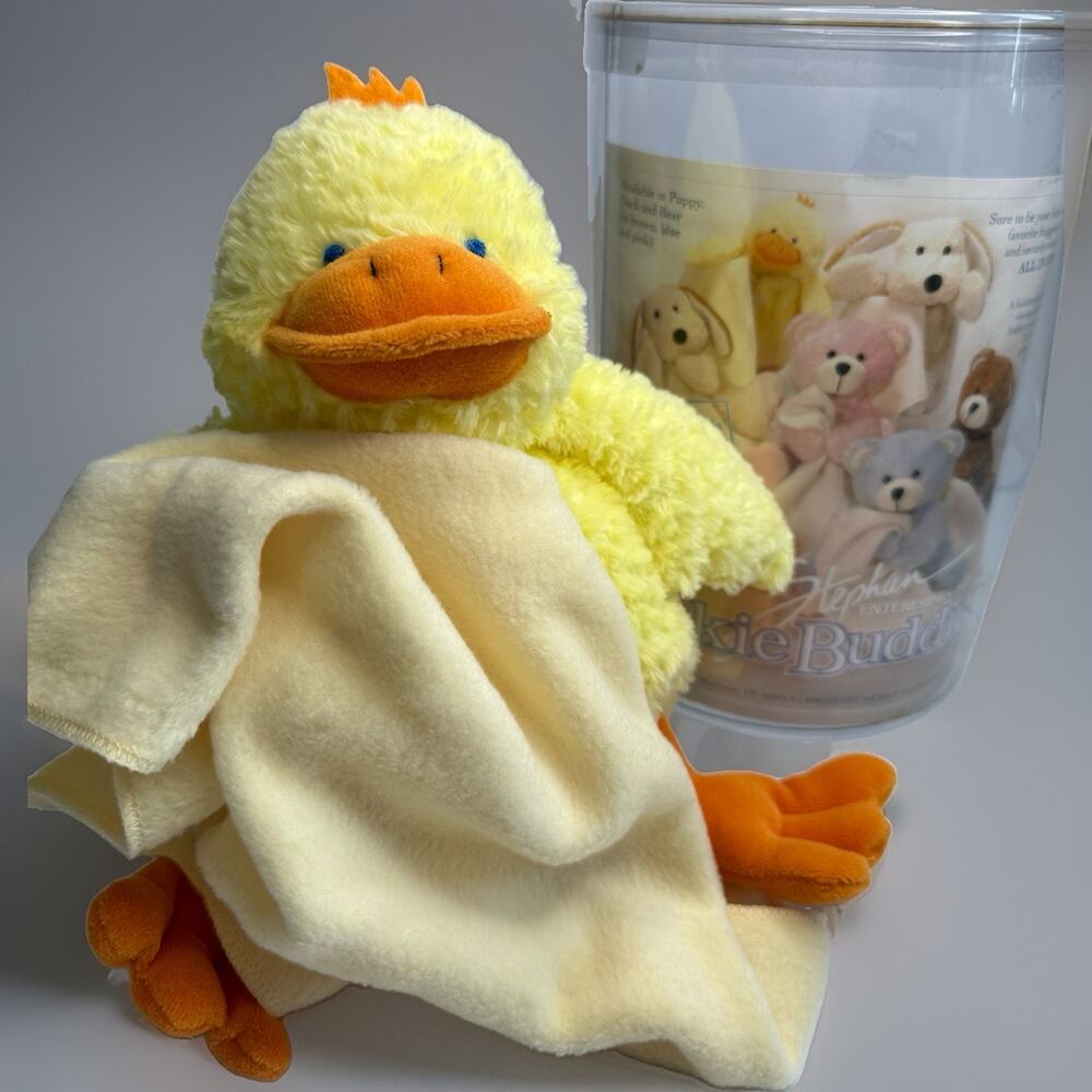 Vintage 2003 Stephan Baby Blankie Buddies Lovey Duck NEW Security Blankey Bud